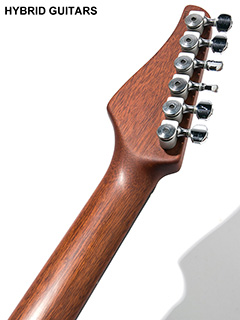 Suhr Standard Brazilian Rosewood F.B. & Engraved Plate Faded Trans Whale Blue ヘッド裏面 サムネイル