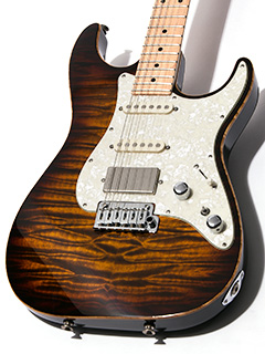 Tom Anderson Drop Top Classic Tiger Eye Burst 2014 ボディー正面 サムネイル