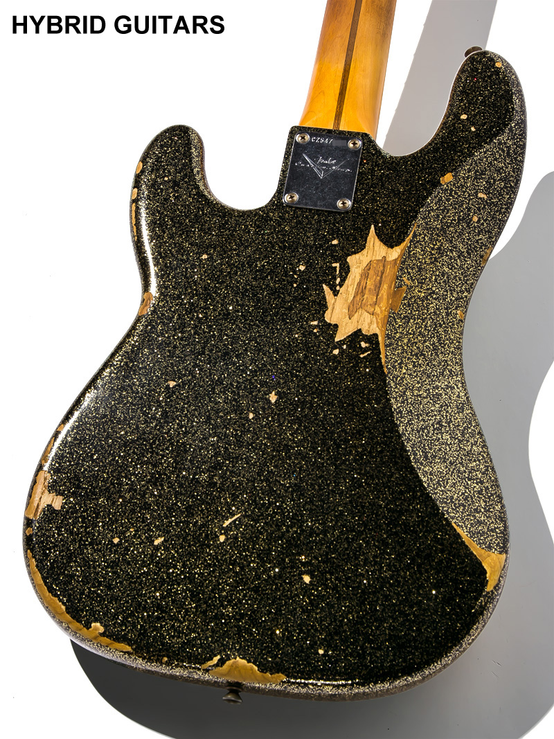 Fender Custom Shop J Signature Precision Bass Heavy Relic Black Gold Master Built by GREG FESSLER 2020 4