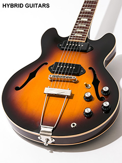 Gibson Memphis ES-390 Vintage Sunburst 2014 ボディー正面 サムネイル