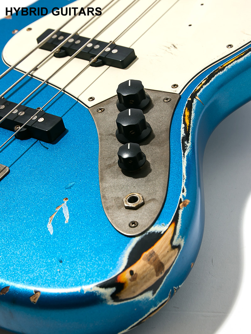 Nash Guitars JB-63 Lake Placid Blue over 3 Tone Sunburst 10