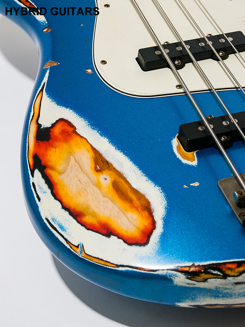 Nash Guitars JB-63 Lake Placid Blue over 3 Tone Sunburst 12