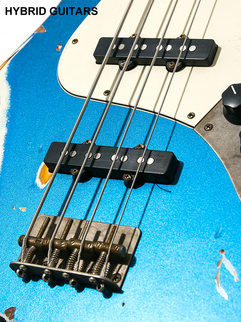 Nash Guitars JB-63 Lake Placid Blue over 3 Tone Sunburst 13