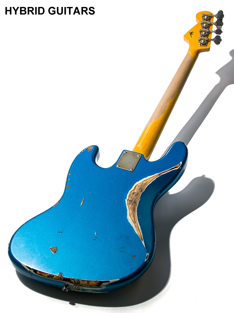 Nash Guitars JB-63 Lake Placid Blue over 3 Tone Sunburst 2