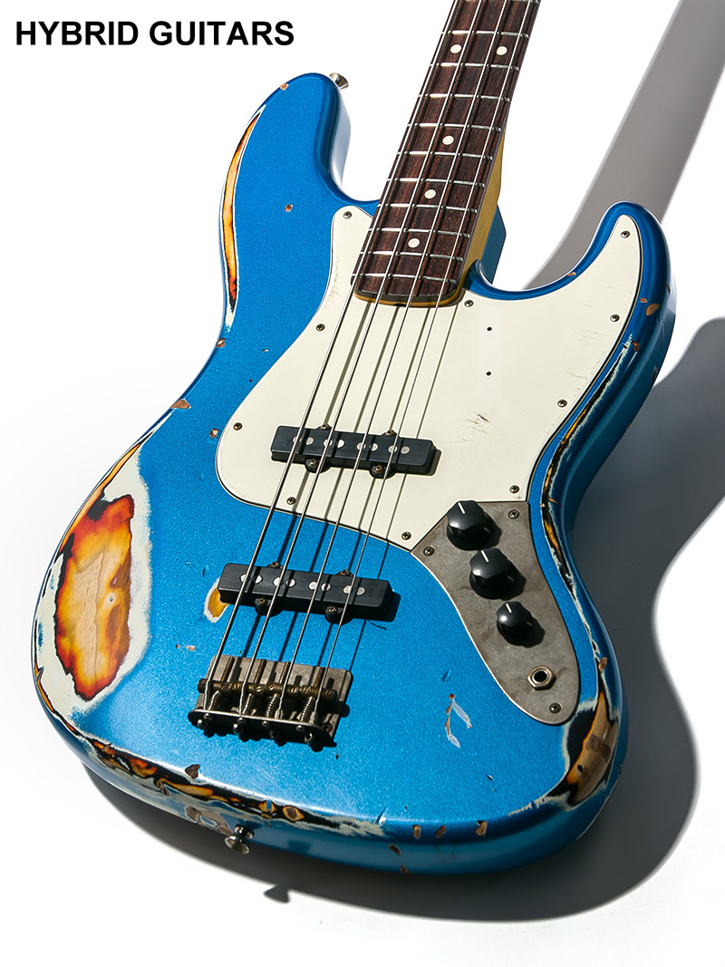 Nash Guitars JB-63 Lake Placid Blue over 3 Tone Sunburst 3
