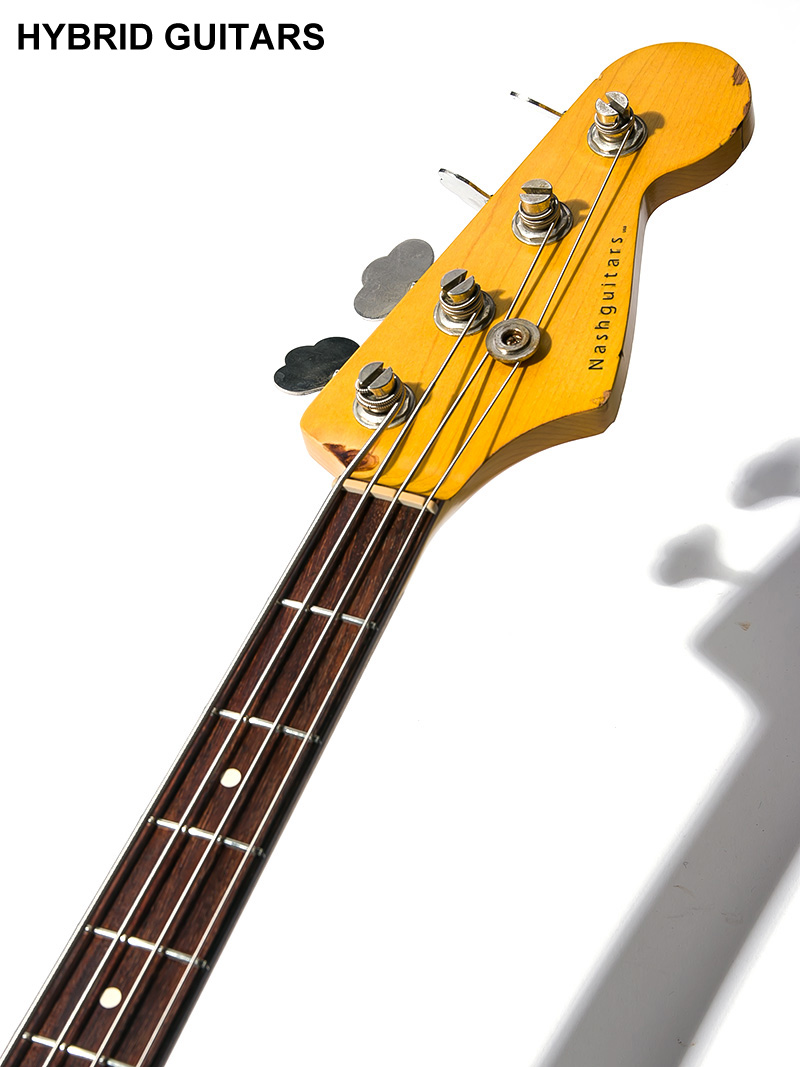 Nash Guitars JB-63 Lake Placid Blue over 3 Tone Sunburst 5