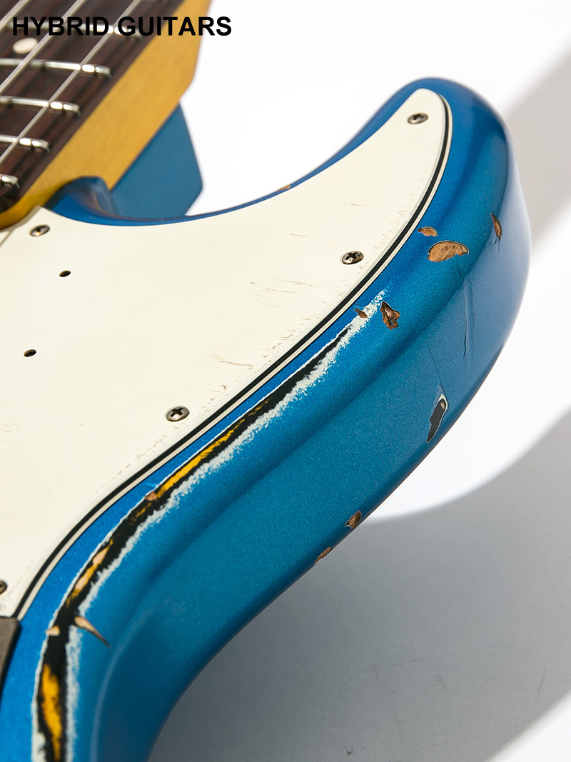 Nash Guitars JB-63 Lake Placid Blue over 3 Tone Sunburst 9