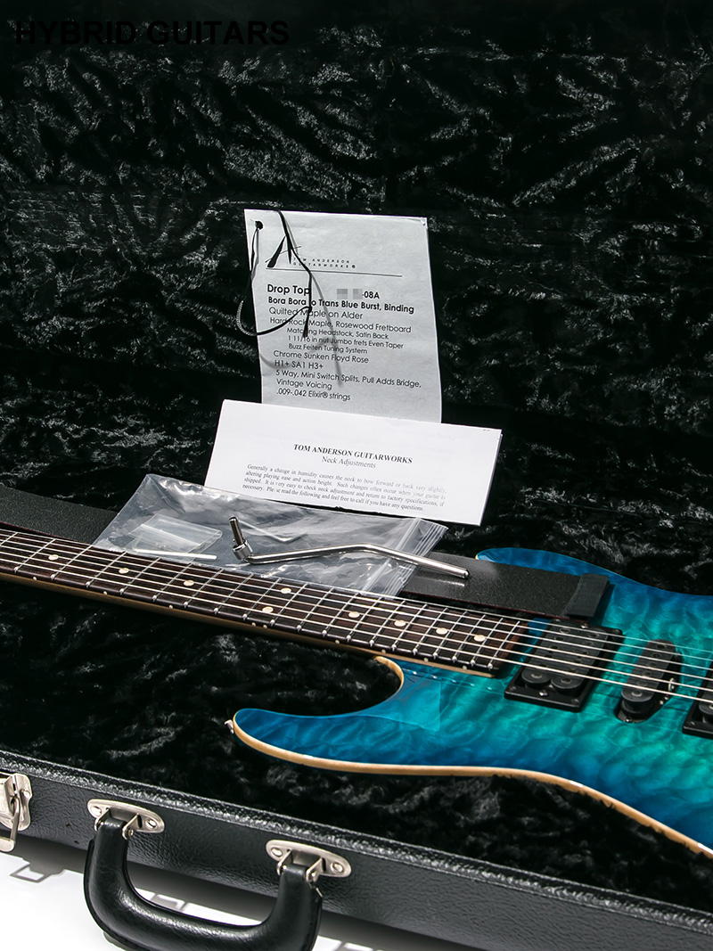 Tom Anderson Drop Top Bora Bora to Trans Blue Burst 2008 9