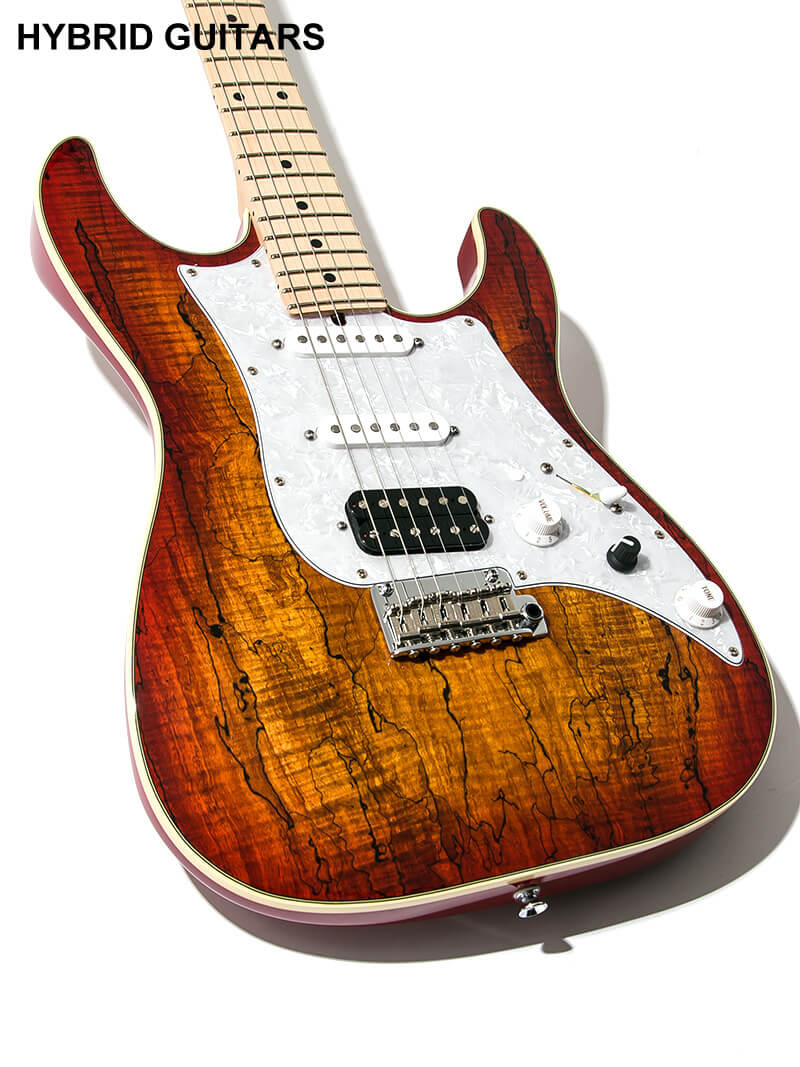 James Tyler Japan Studio Elite HD Spalted Flame Maple Cherry Sunburst 12