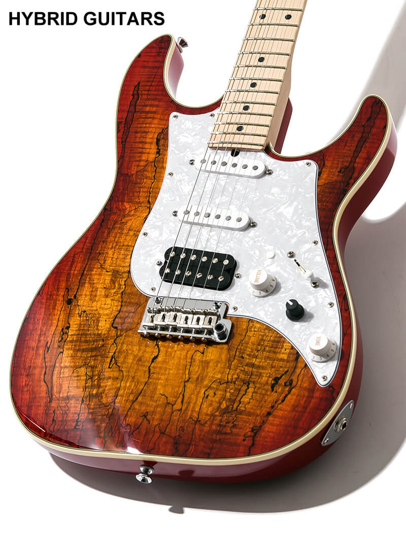 James Tyler Japan Studio Elite HD Spalted Flame Maple Cherry Sunburst 3