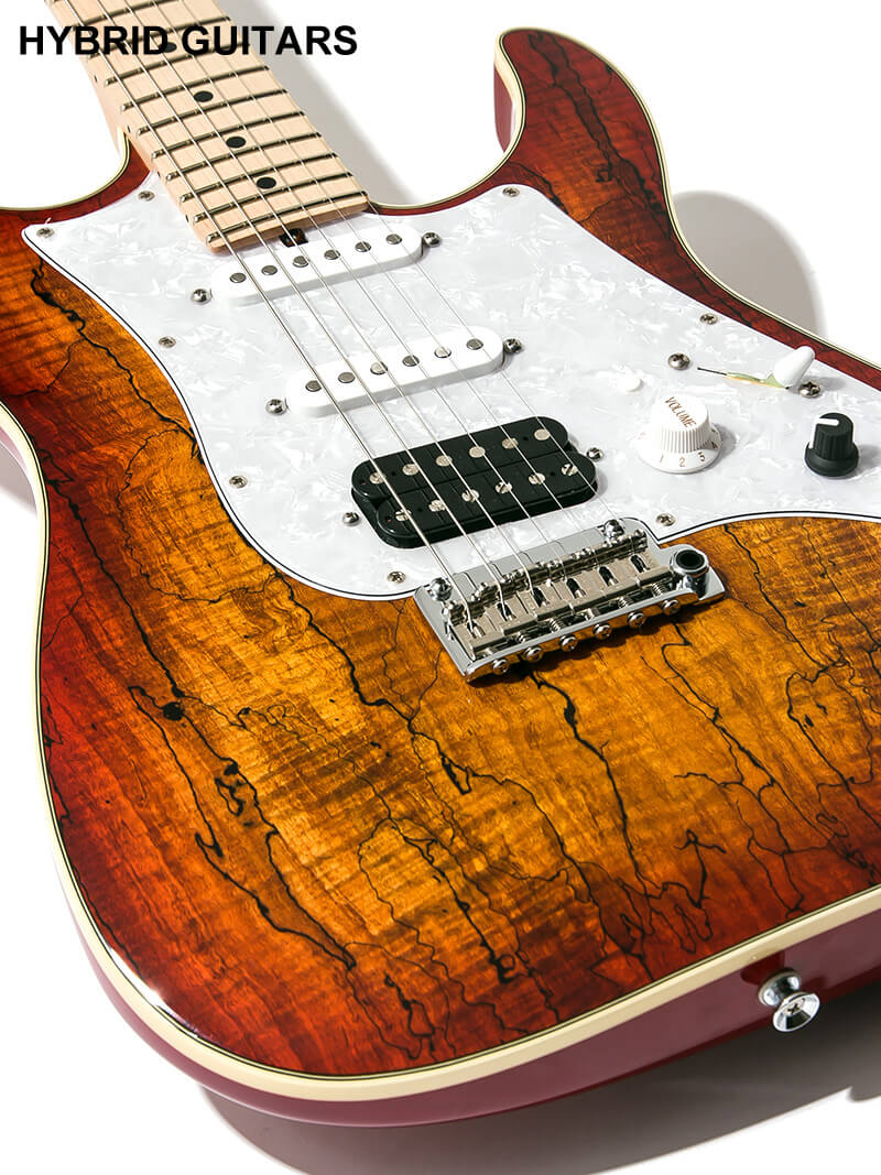 James Tyler Japan Studio Elite HD Spalted Flame Maple Cherry Sunburst 9