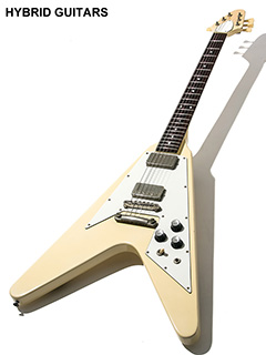 Burny Flying V Type Aged White 全体正面 サムネイル