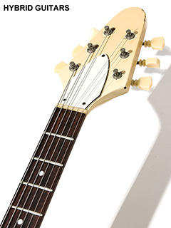 Burny Flying V Type Aged White ヘッド正面 サムネイル