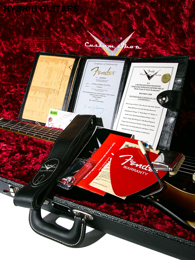 Fender Custom Shop Limited Edition Roasted Poblano Stratcaster Relic Wide Fade 2 Tone Sunburst 2019 13