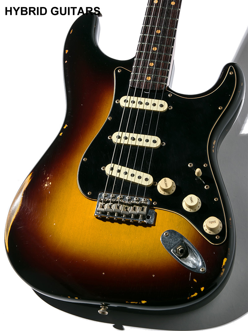 Fender Custom Shop Limited Edition Roasted Poblano Stratcaster Relic Wide Fade 2 Tone Sunburst 2019 3
