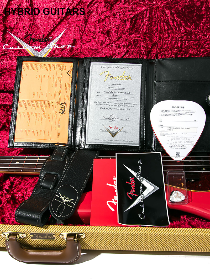 Fender Custom Shop Pino Palladino Signature Precision Bass Relic Fiesta Red over Desert Sand 2020 13