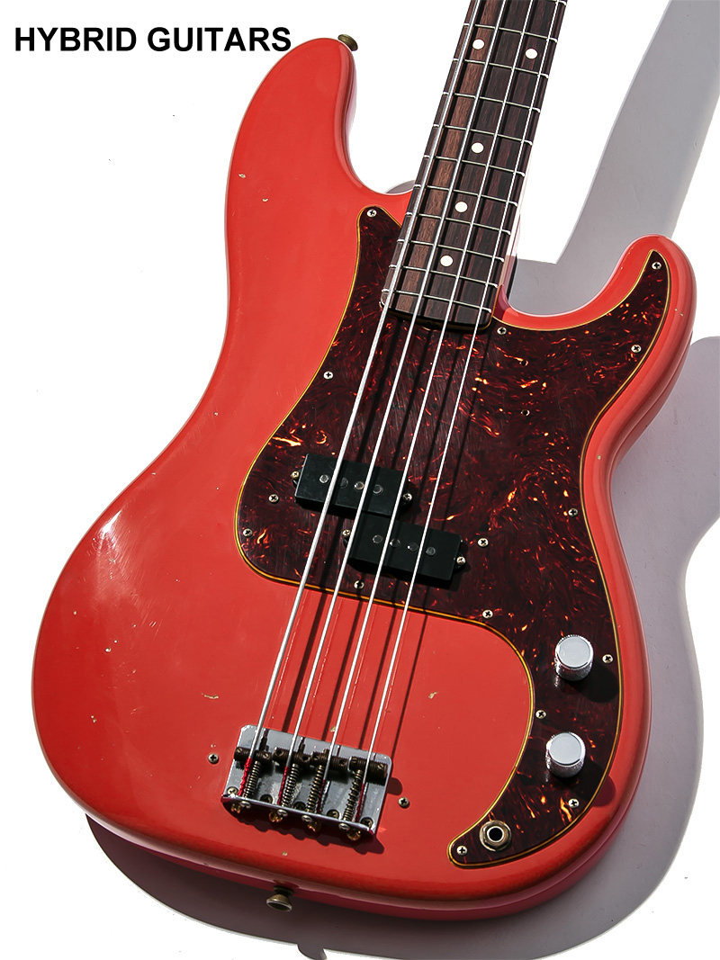 Fender Custom Shop Pino Palladino Signature Precision Bass Relic Fiesta Red over Desert Sand 2020 3