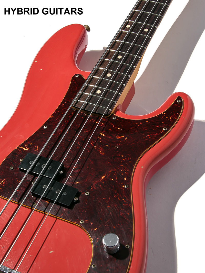 Fender Custom Shop Pino Palladino Signature Precision Bass Relic Fiesta Red over Desert Sand 2020 9