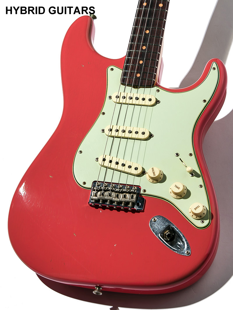 Fender Custom Shop 1962 Stratcaster Journeyman Relic Faded Fiesta Red 2018 3