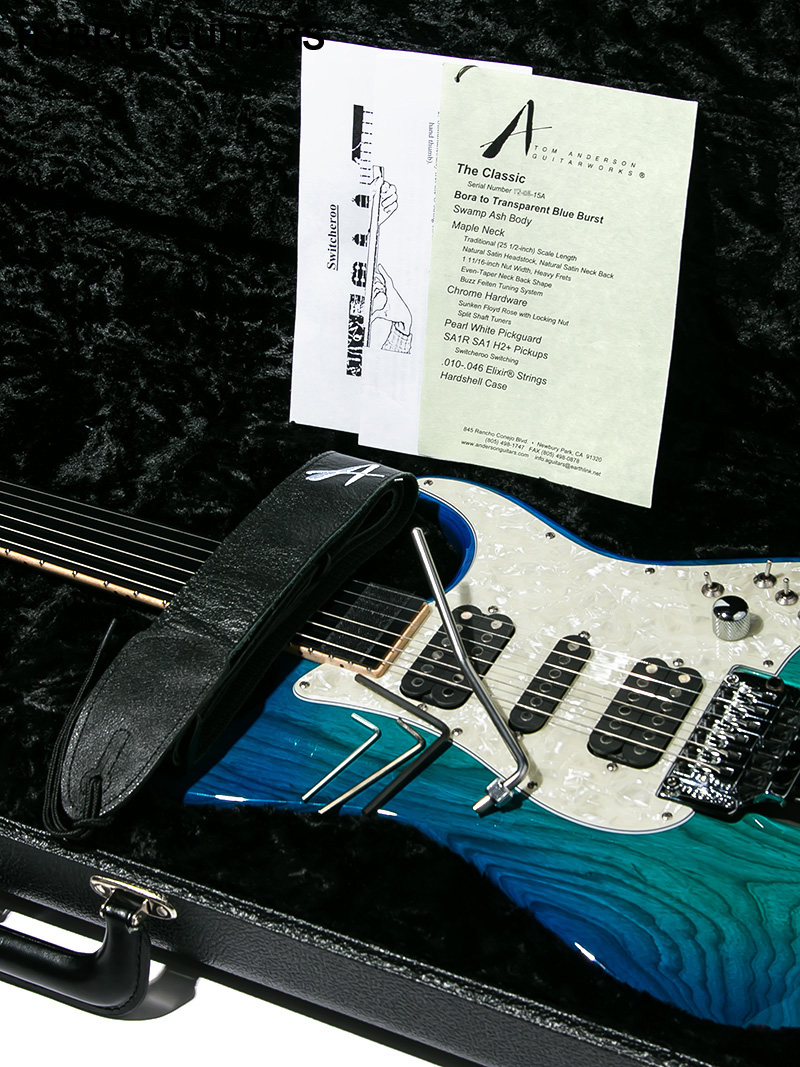 Tom Anderson The Classic Bora to Transparent Blue Burst 2015 11