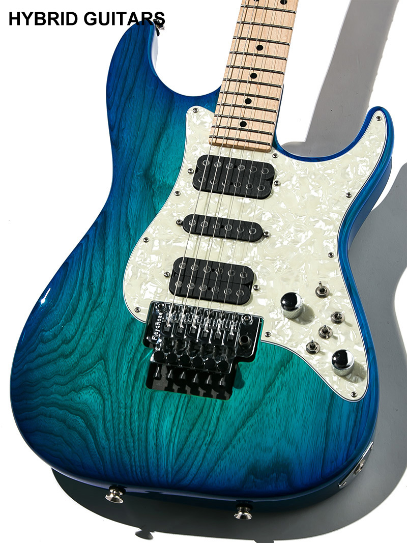 Tom Anderson The Classic Bora to Transparent Blue Burst 2015 3