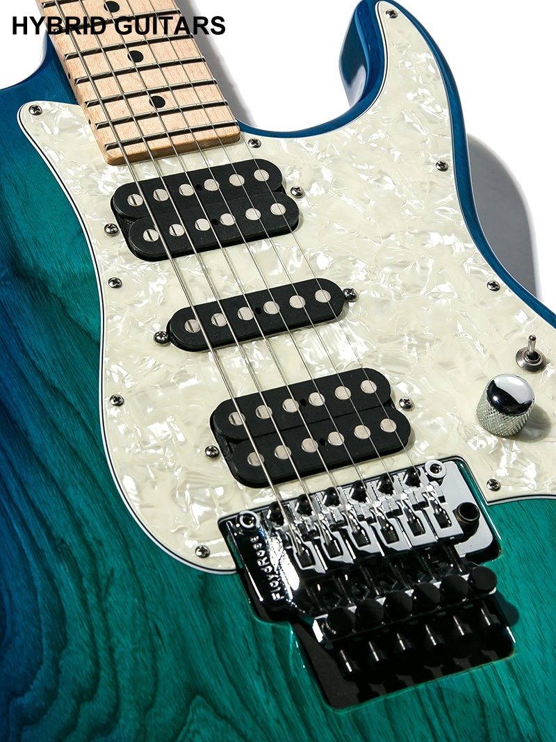 Tom Anderson The Classic Bora to Transparent Blue Burst 2015 9