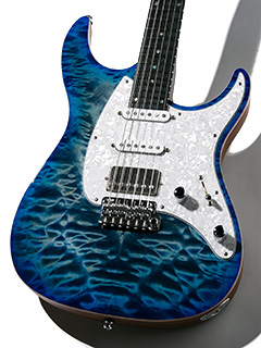 Mayones Aquila QM6 Lagoon Burst 2019 ボディー正面 サムネイル