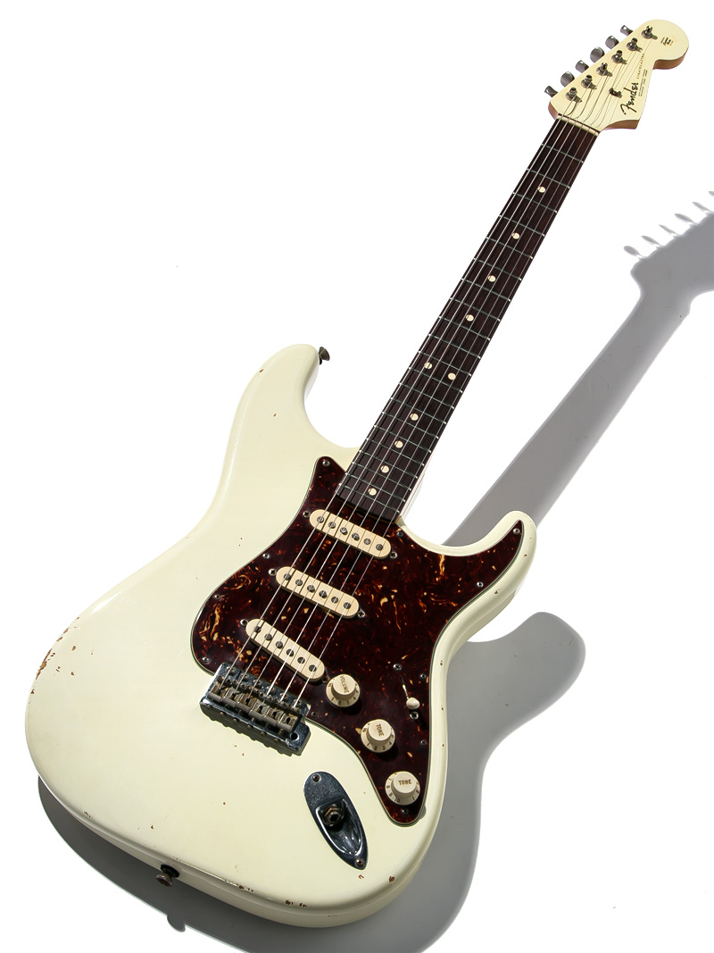 Fender Custom Shop MBS 1963 Stratocaster Relic Olympic White  Matching Head Master Built by John English 2006 1