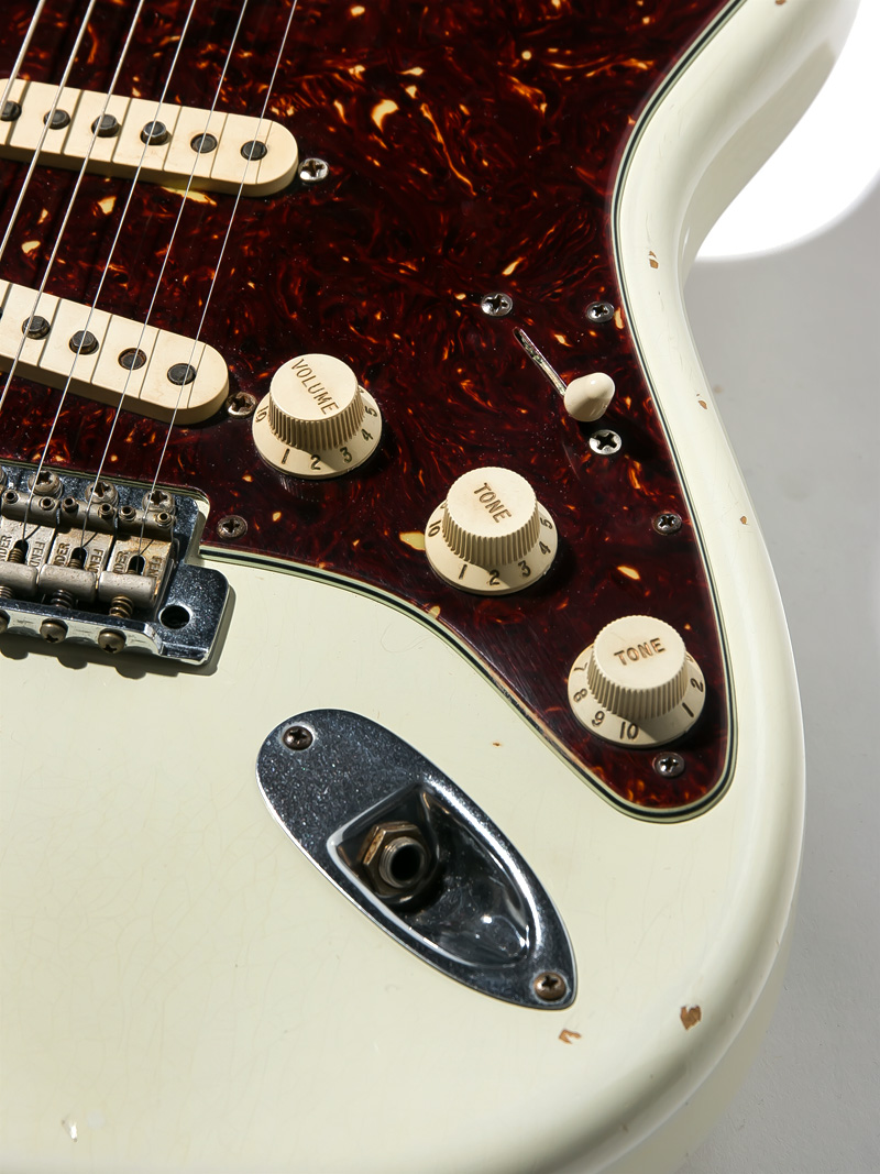 Fender Custom Shop MBS 1963 Stratocaster Relic Olympic White  Matching Head Master Built by John English 2006 11