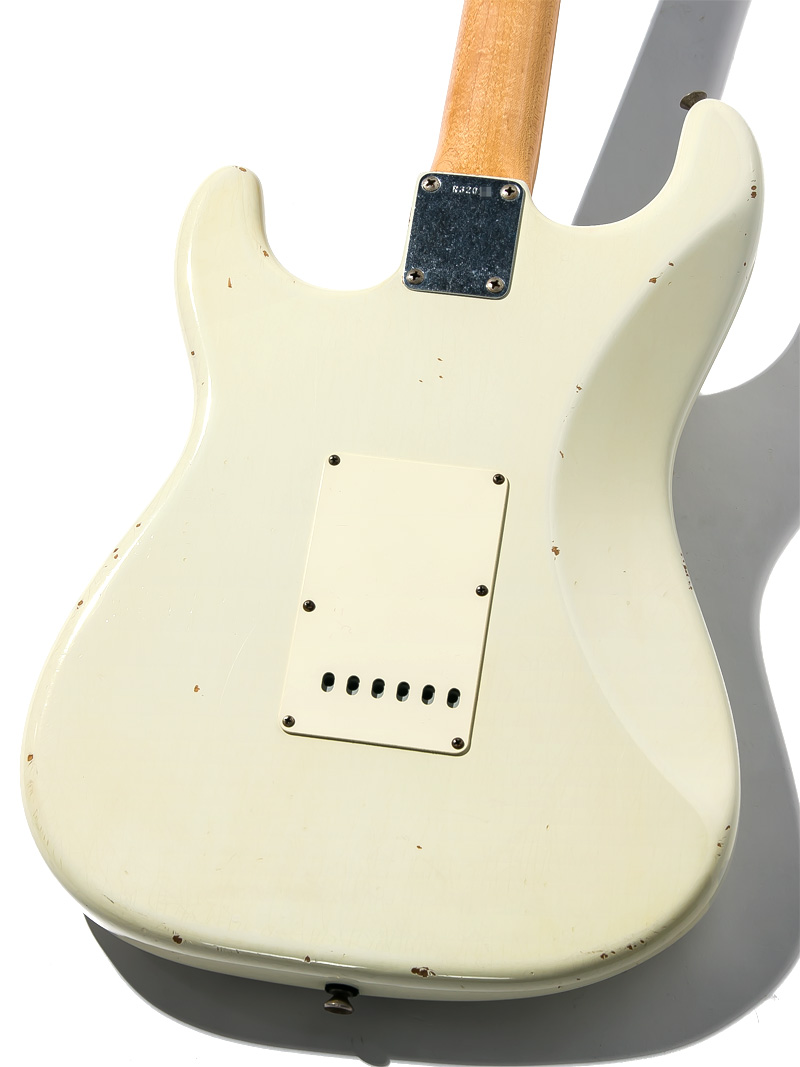Fender Custom Shop MBS 1963 Stratocaster Relic Olympic White  Matching Head Master Built by John English 2006 4