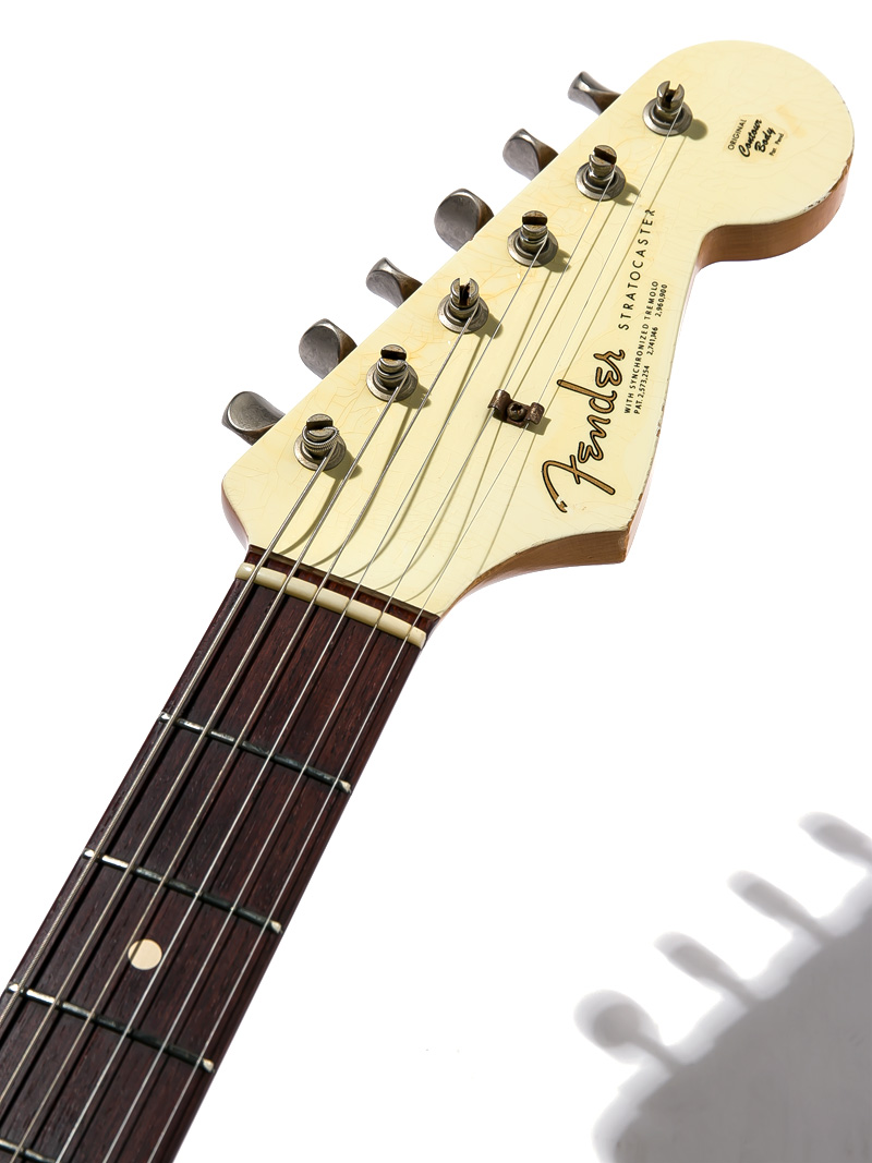 Fender Custom Shop MBS 1963 Stratocaster Relic Olympic White  Matching Head Master Built by John English 2006 5