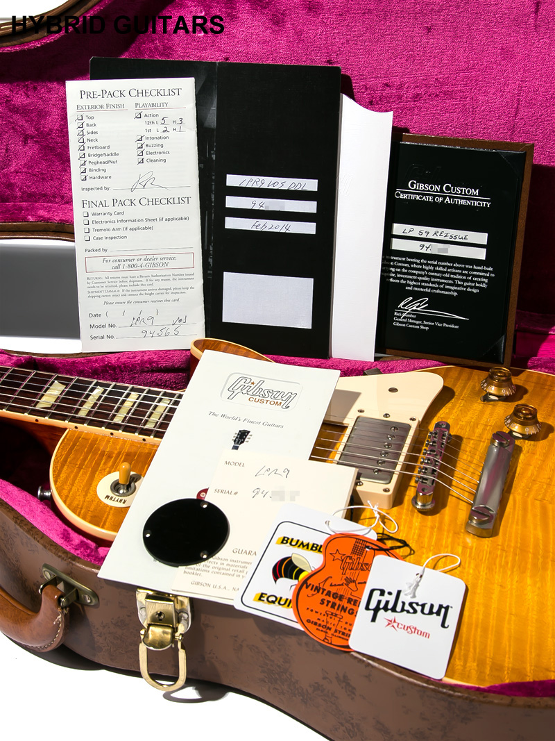 Gibson Custom Shop 120th Anniversary Historic Collection 1959 Les Paul Reissue VOS Hand Select Double Dirty Lemon 2014 13