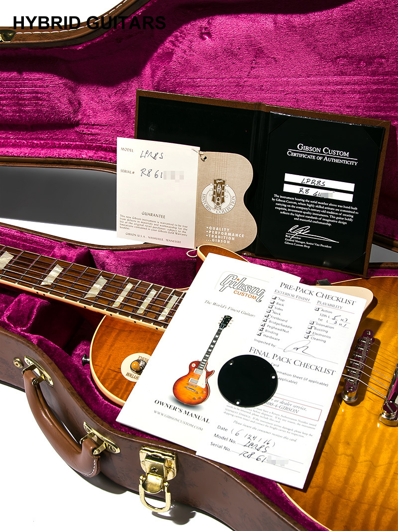 Gibson Custom Shop Standard Historic 1958 Les Paul Reissue Figured Gloss Tea Burst 2016 12