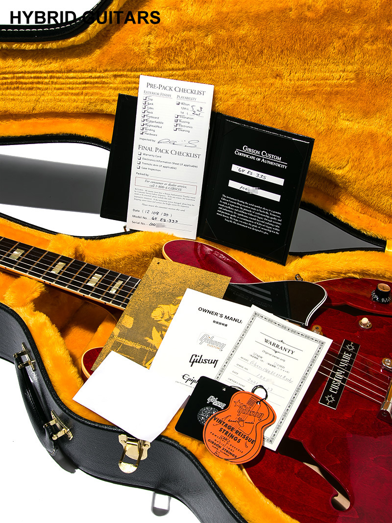 Gibson Custom Shop 1964 ES-335 TDC Bigsby Custom Made Plate VOS Sixties Cherry 2020 13