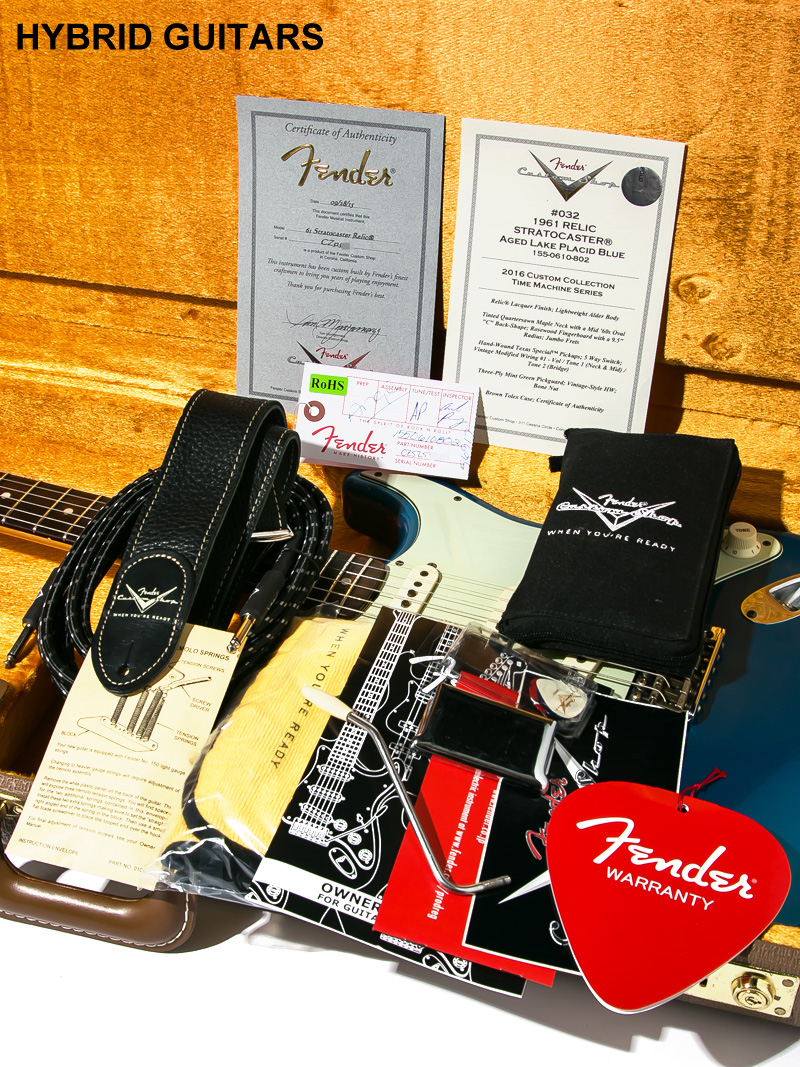 Fender Custom Shop 2016 Custom Collection 1961 Stratocaster Relic Aged Lake Placid Blue (LPB) 2015 17