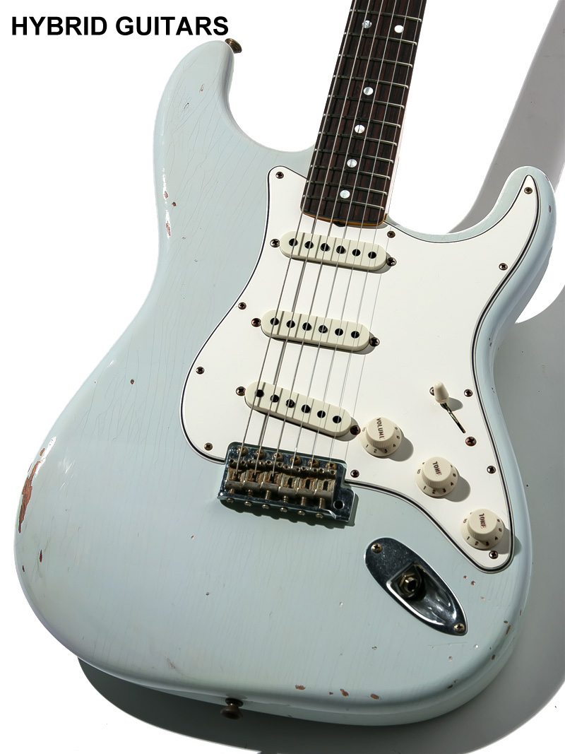 Fender Custom Shop 1964 Stratocaster Journeyman Relic Super Faded Aged Sonic Blue 3