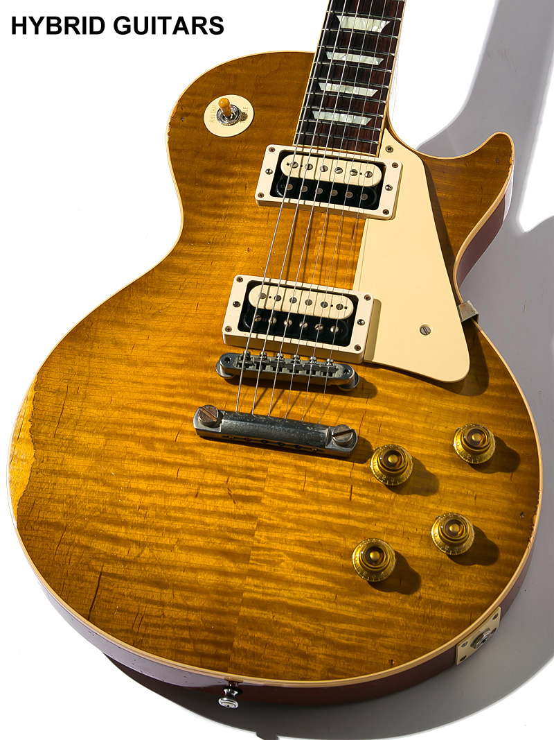 Gibson Custom Shop Historic Collection 1959 Les Paul Standard Reissue Heavy Aged Dirty Lemon Fade 2018 with Bare Knuckle PU 3