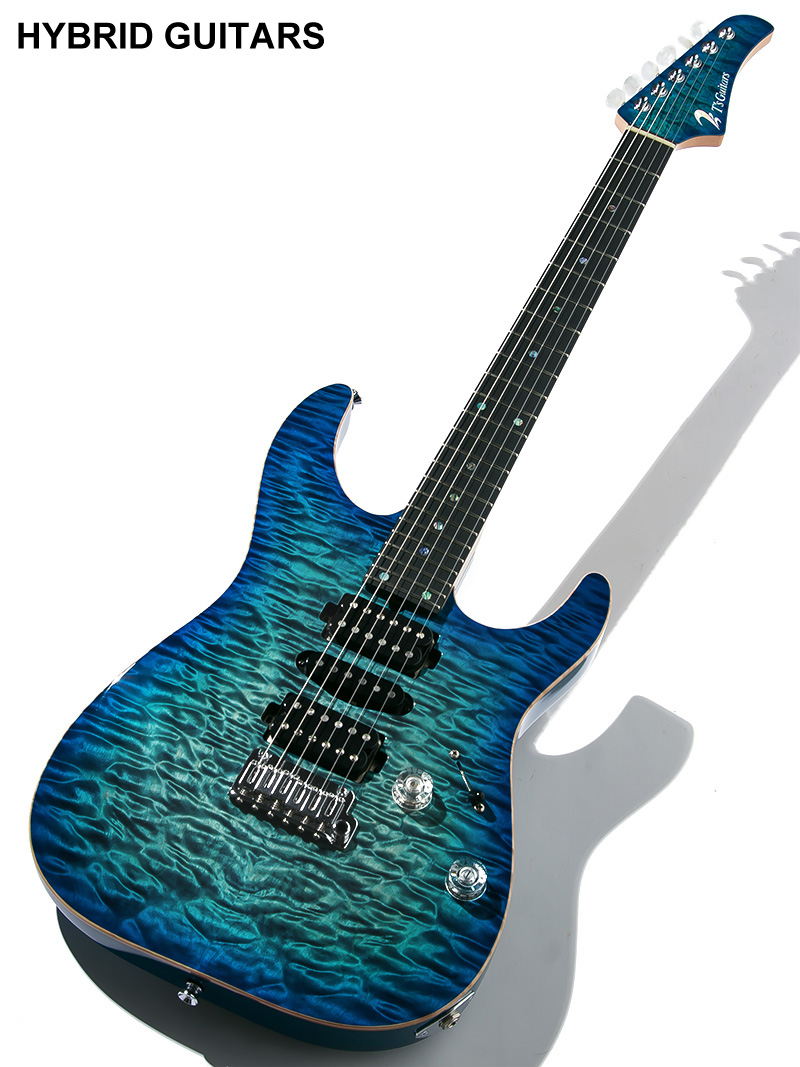 T's Guitars DST-Pro 24 Trans Blue Burst 2018 1