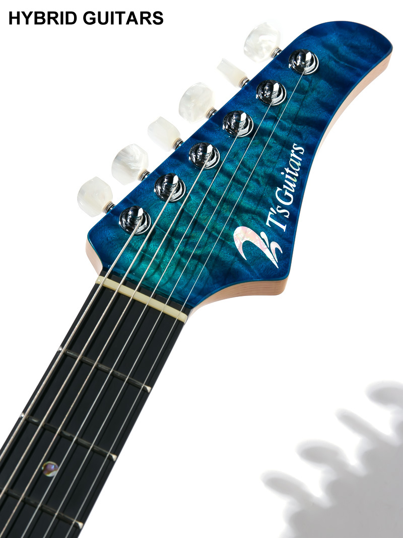 T's Guitars DST-Pro 24 Trans Blue Burst 2018 5