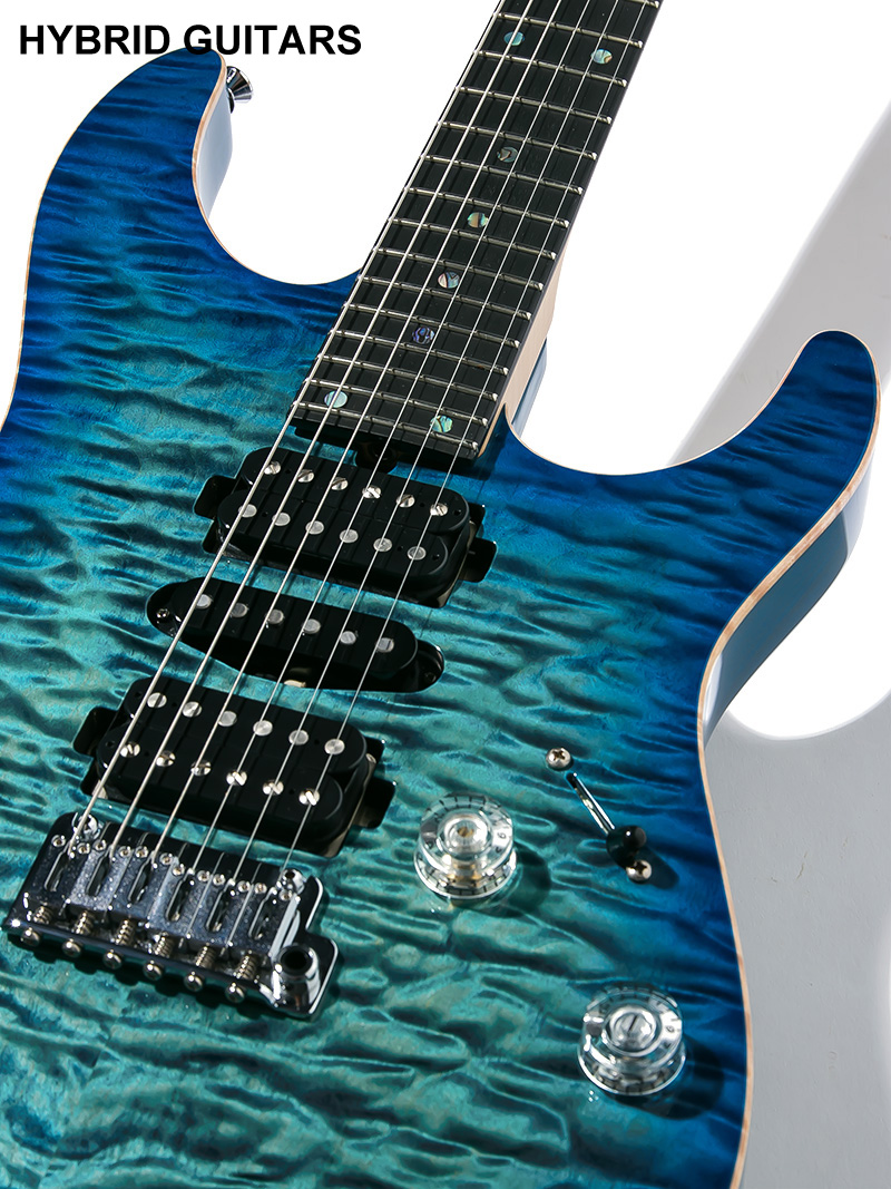 T's Guitars DST-Pro 24 Trans Blue Burst 2018 9