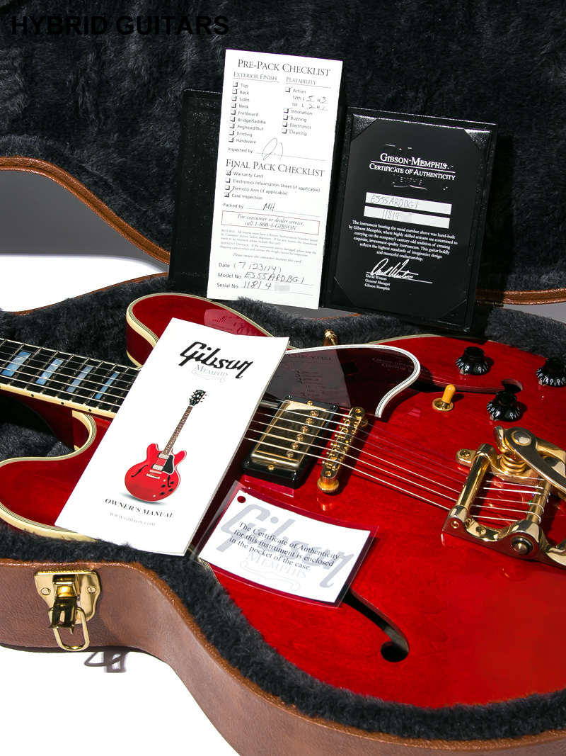 Gibson Memphis ES-355 Bigsby Gold Hardwear Antique Red 2014 14
