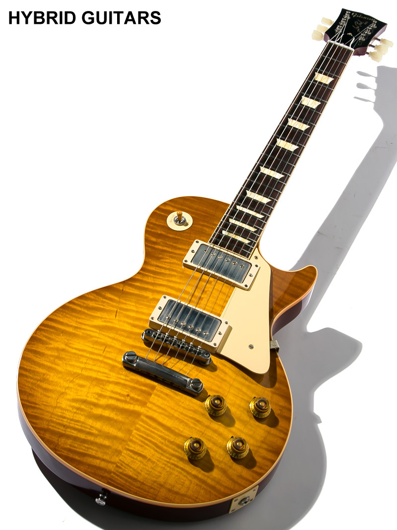 Gibson Custom Shop Historic Collection 1958 Les Paul Reissue Figured VOS Hand Select Golden Poppy Burst 2019 1