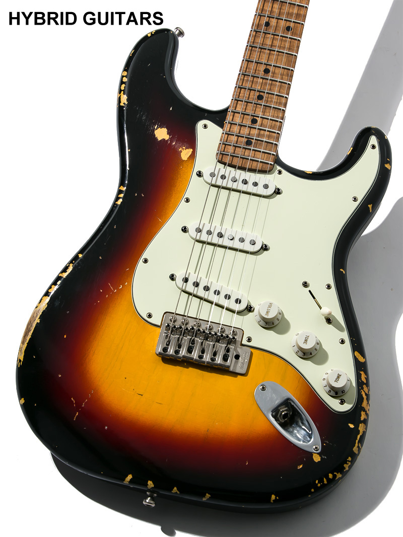 No Brand Stratocaster Type warmoth Neck & MJT Body 3TS Aged 3