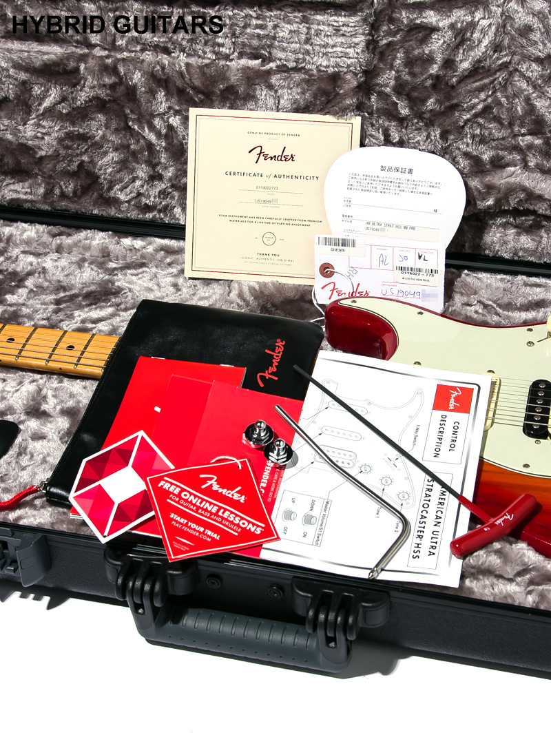 Fender American Ultra Stratocaster HSS Plasma Red Burst 2019 9
