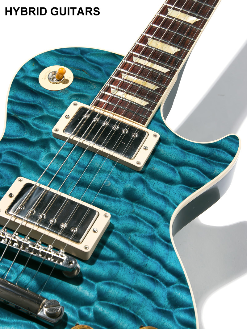 Gibson Custom Shop 60th Anniversary 1959 Les Paul Standard 5A Quilt Turquoise Blue Gloss 2019 9
