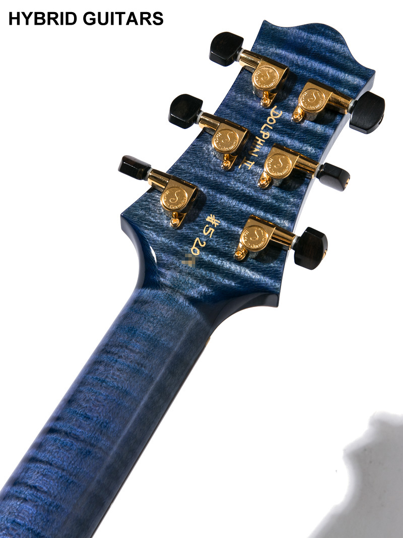 Nik Huber Dolphin II Except.Quilted Maple & East Indian Rosewood Violet Blue 6