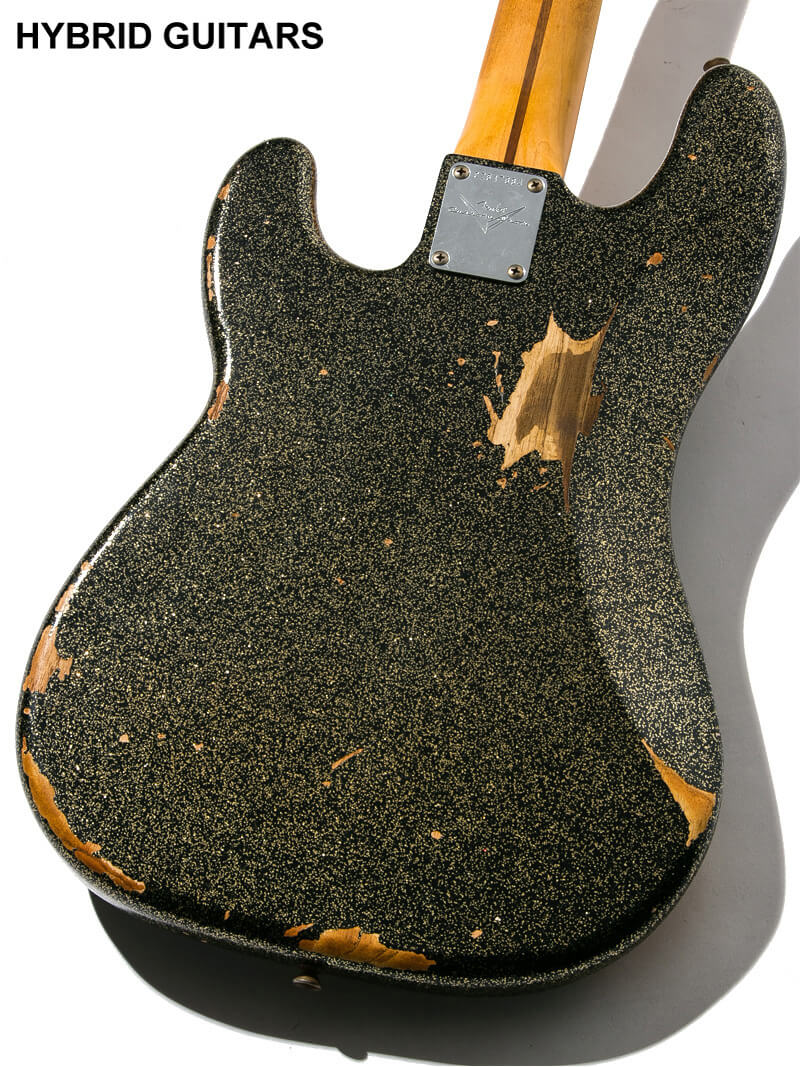 Fender Custom Shop J Signature Precision Bass Heavy Relic Black Gold Master Built by GREG FESSLER 4