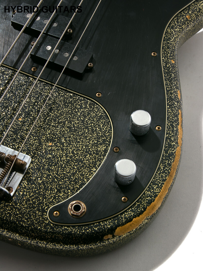 Fender Custom Shop J Signature Precision Bass Heavy Relic Black Gold Master Built by GREG FESSLER 9