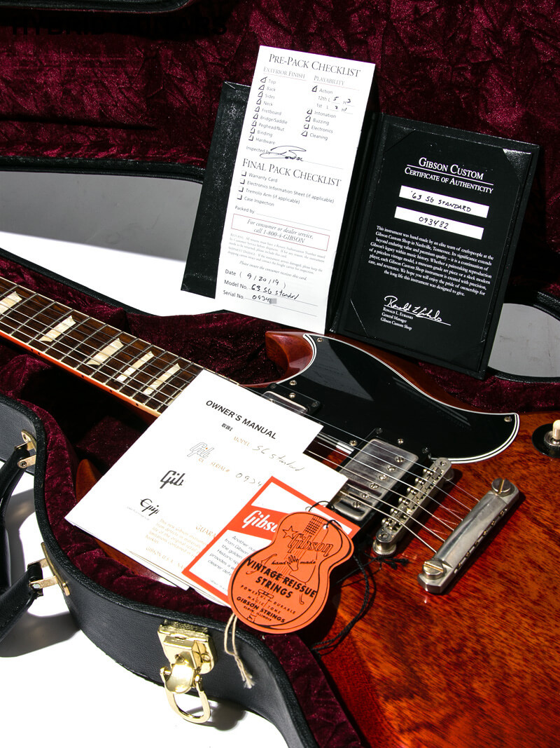 Gibson Custom Shop Historic Collection M2M 1963 SG Standard 1P-Body TH Cherry Vintage Gloss 14
