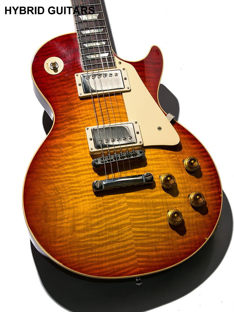 Gibson Custom Shop Murphy LAB 1959 Les Paul Standard Reissue 1-Piece Lightweight Mahogany Light Aged  Cherry Suburst 11